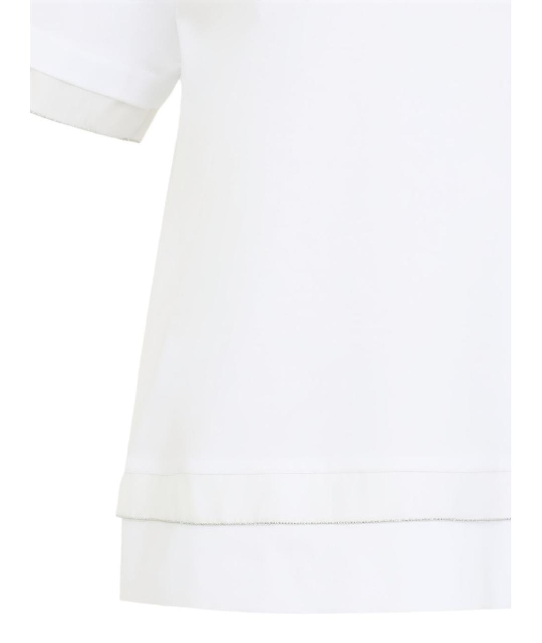 PESERICO Белая хлопковая футболка, фото 4