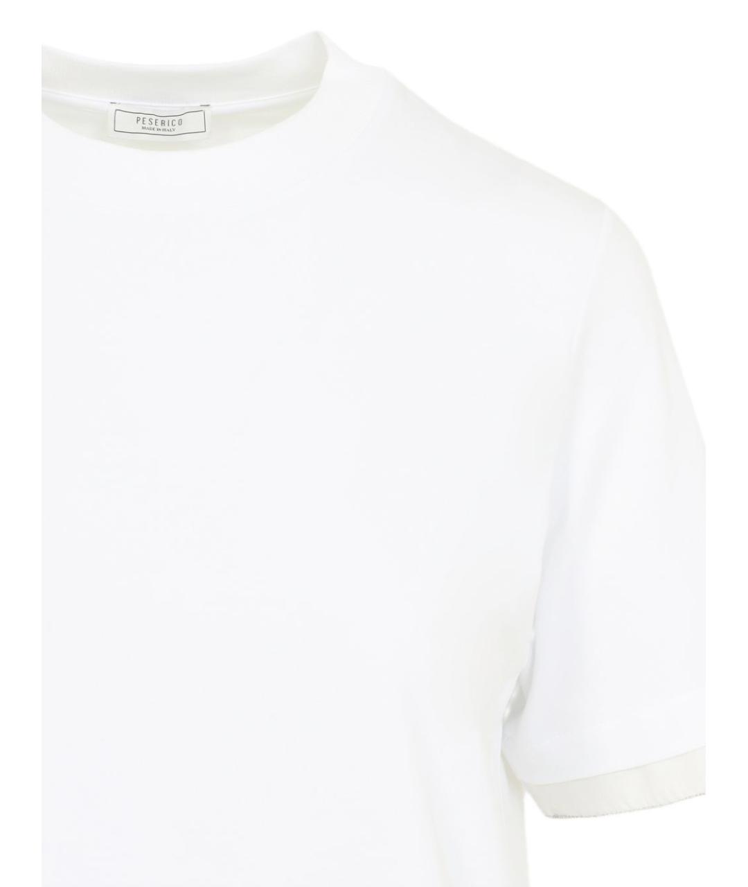 PESERICO Белая хлопковая футболка, фото 3