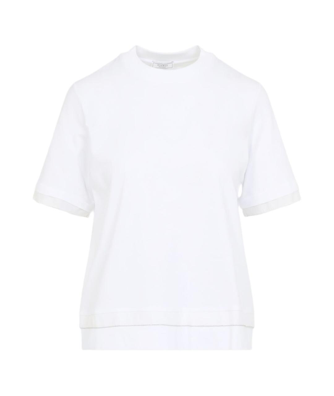 PESERICO Белая хлопковая футболка, фото 1