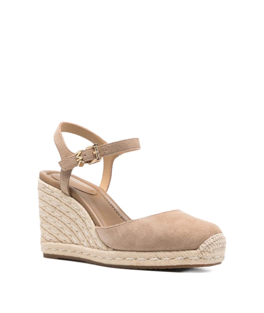 MICHAEL KORS Бежевые кожаные босоножки, фото 2