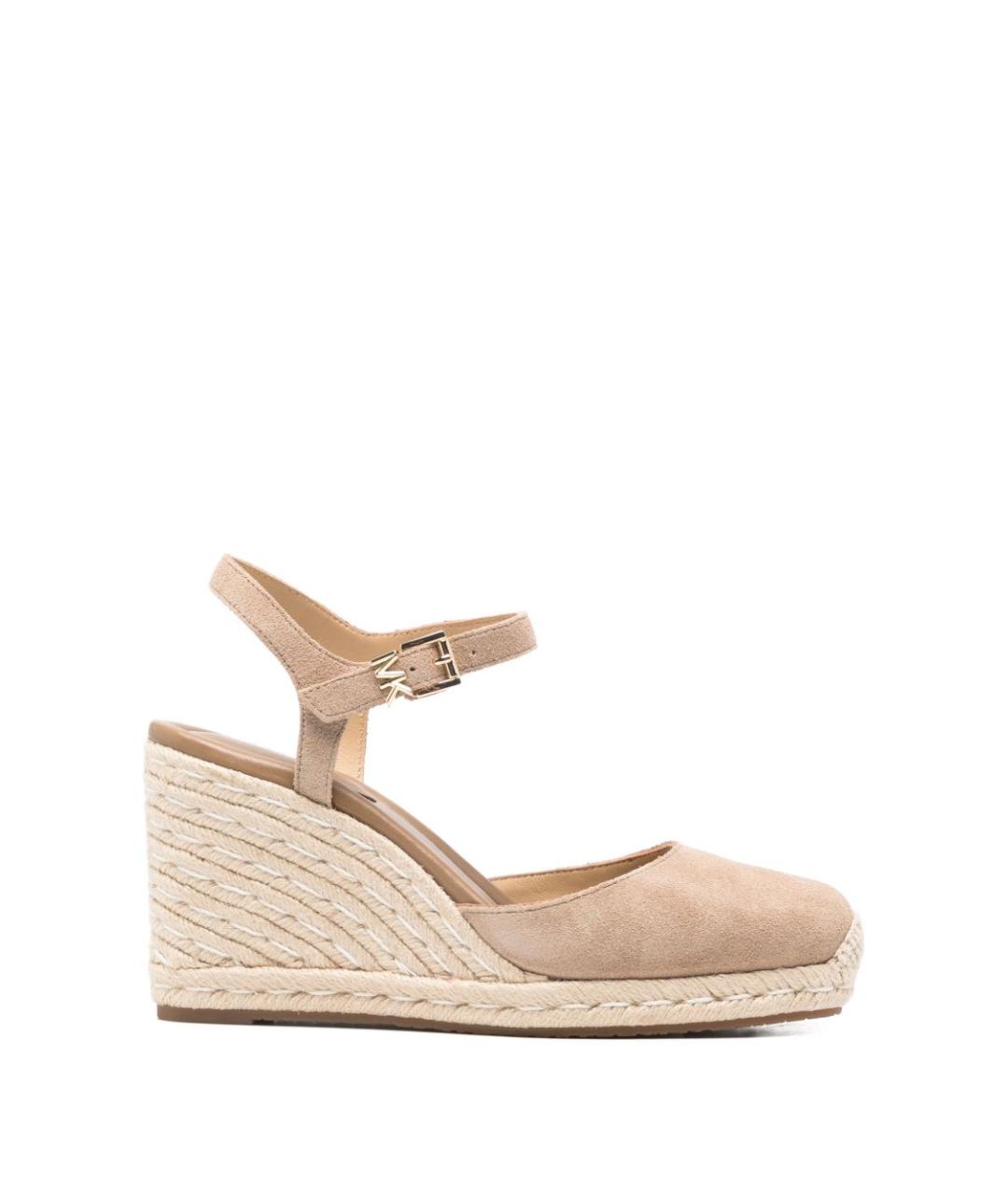 MICHAEL KORS Бежевые кожаные босоножки, фото 1