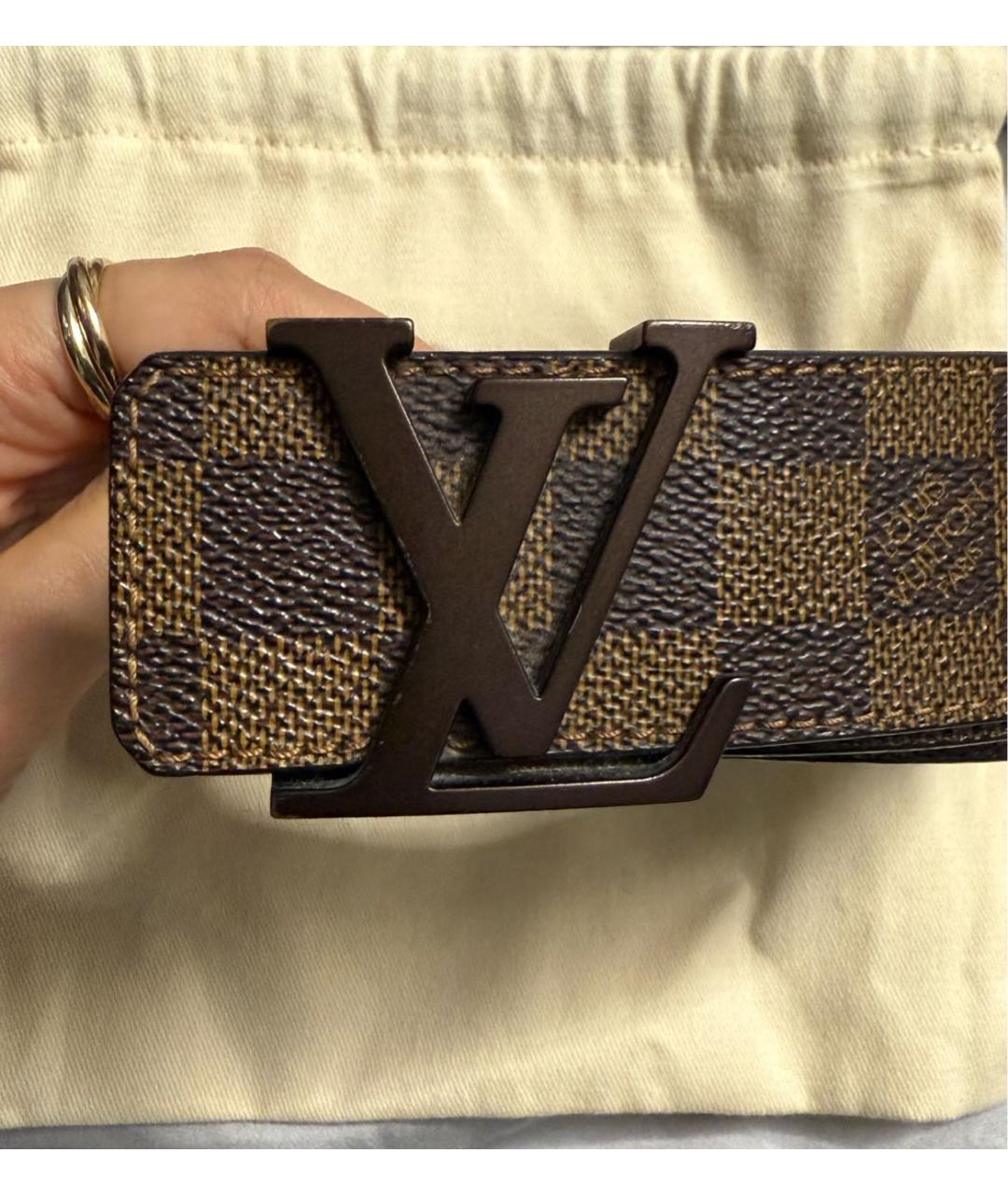 LOUIS VUITTON Коричневый ремень, фото 8