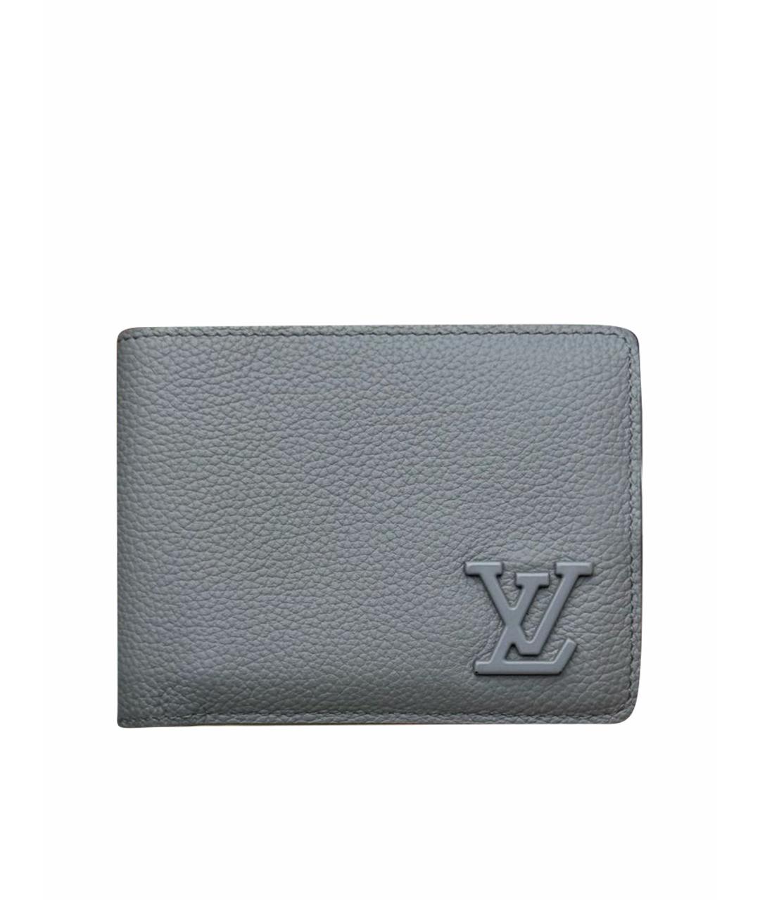 LOUIS VUITTON Серый кожаный кошелек, фото 1