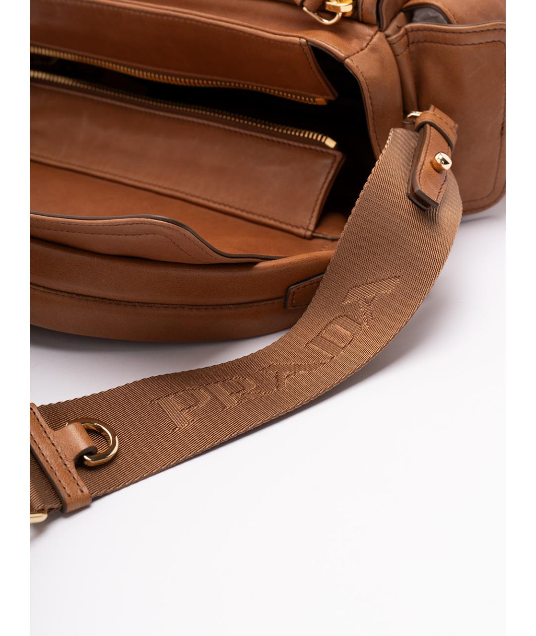 PRADA Коричневая кожаная сумка через плечо, фото 5