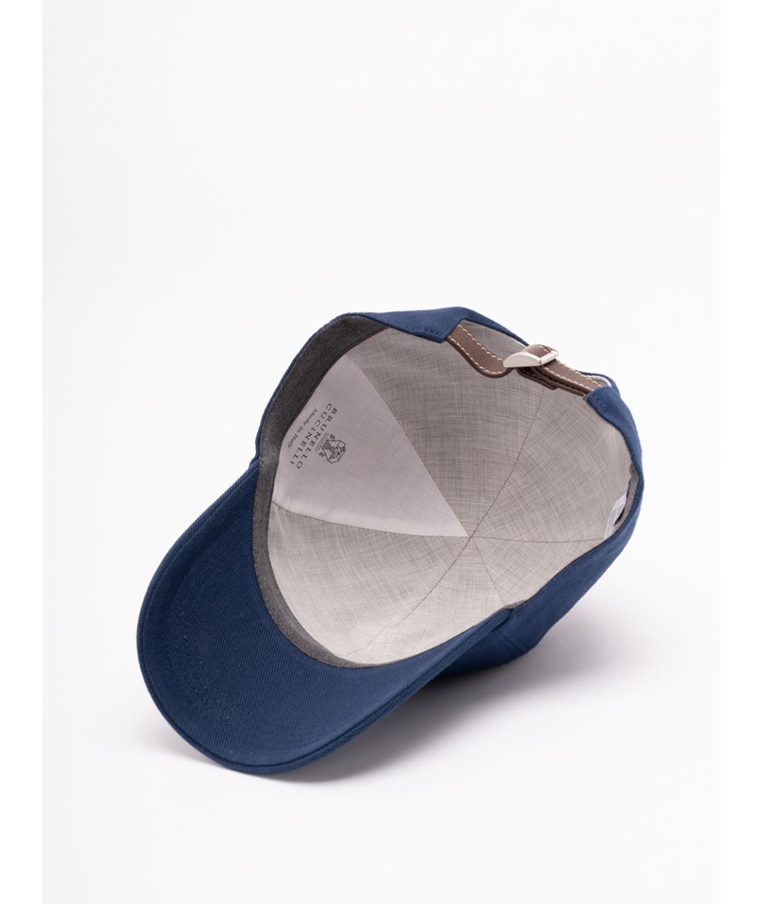 BRUNELLO CUCINELLI Синяя хлопковая кепка/бейсболка, фото 3