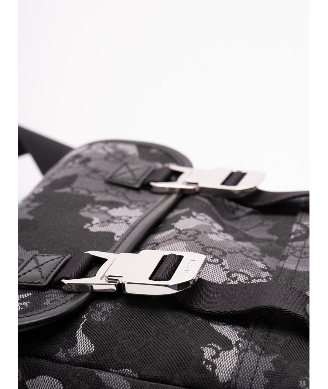 GUCCI Серая тканевая сумка на плечо, фото 4