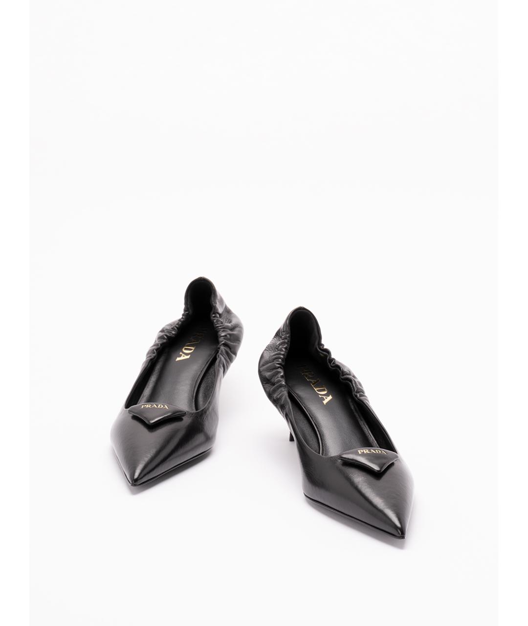 PRADA Черные кожаные туфли, фото 2