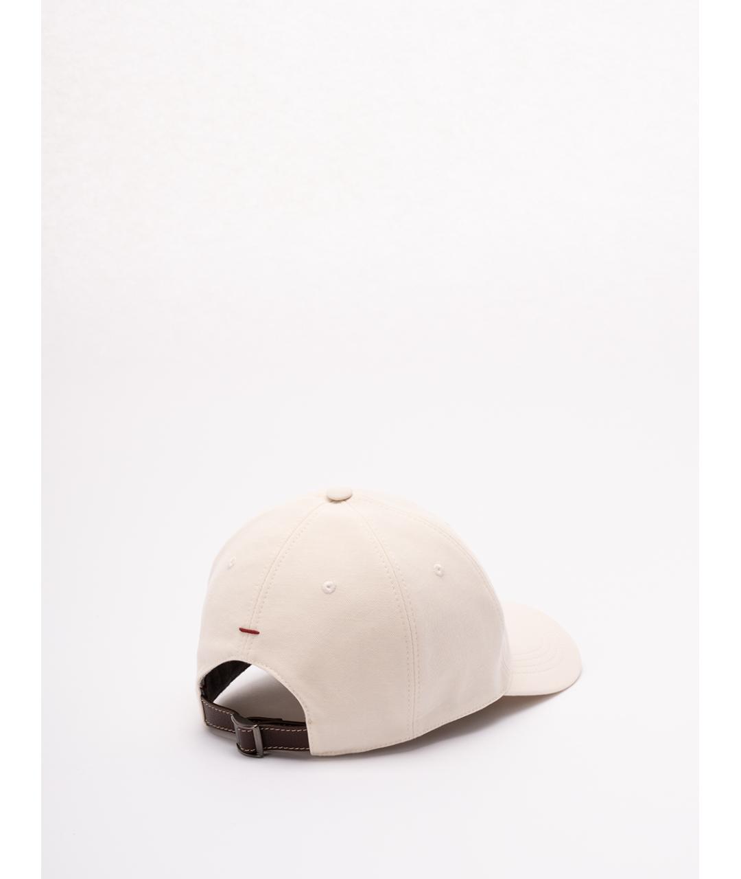BRUNELLO CUCINELLI Белая хлопковая кепка/бейсболка, фото 2