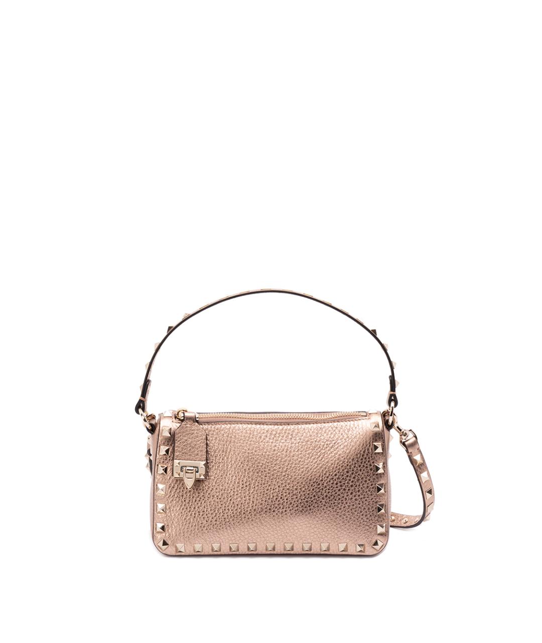 VALENTINO Розовая кожаная сумка через плечо, фото 1