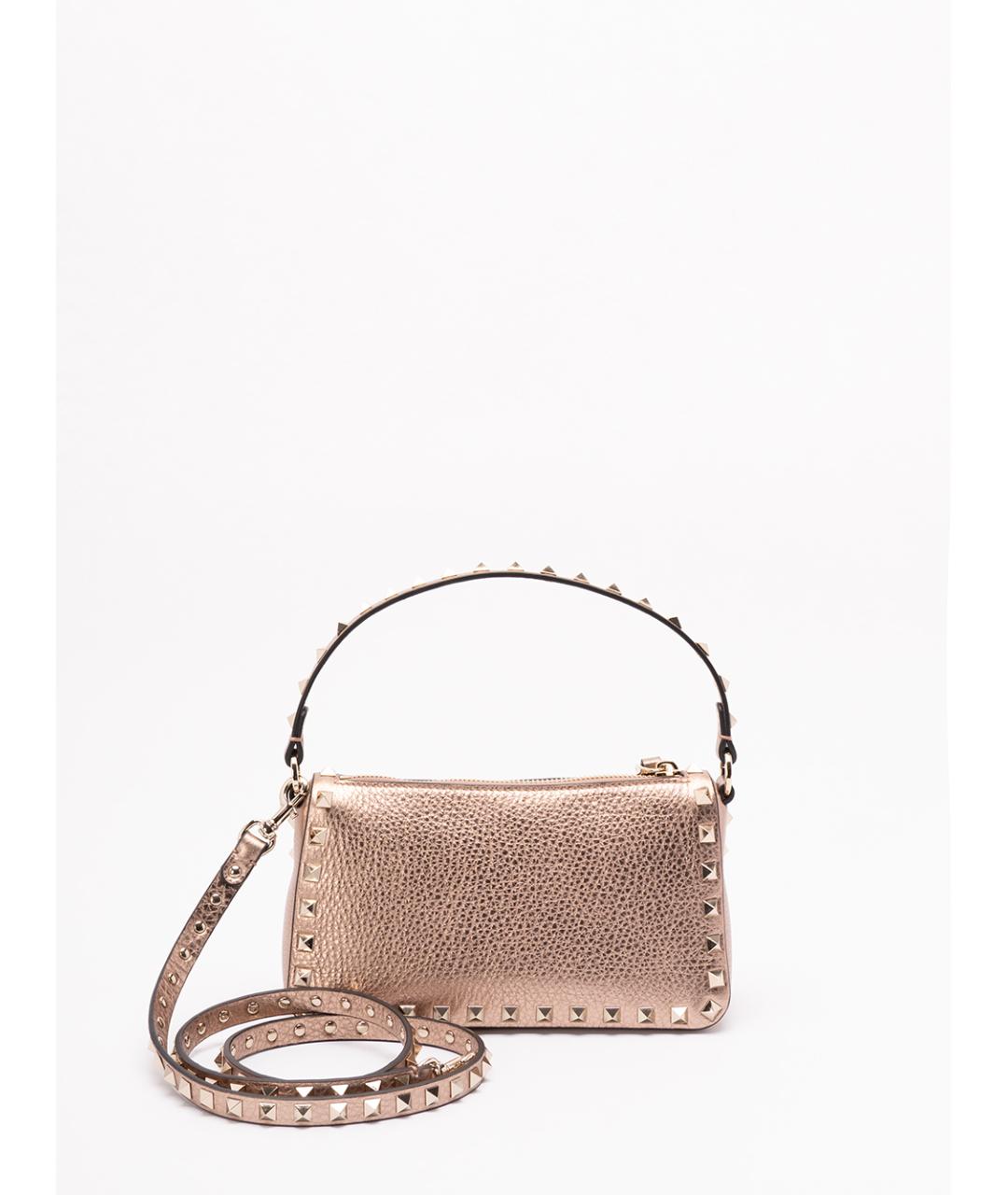 VALENTINO Розовая кожаная сумка через плечо, фото 2