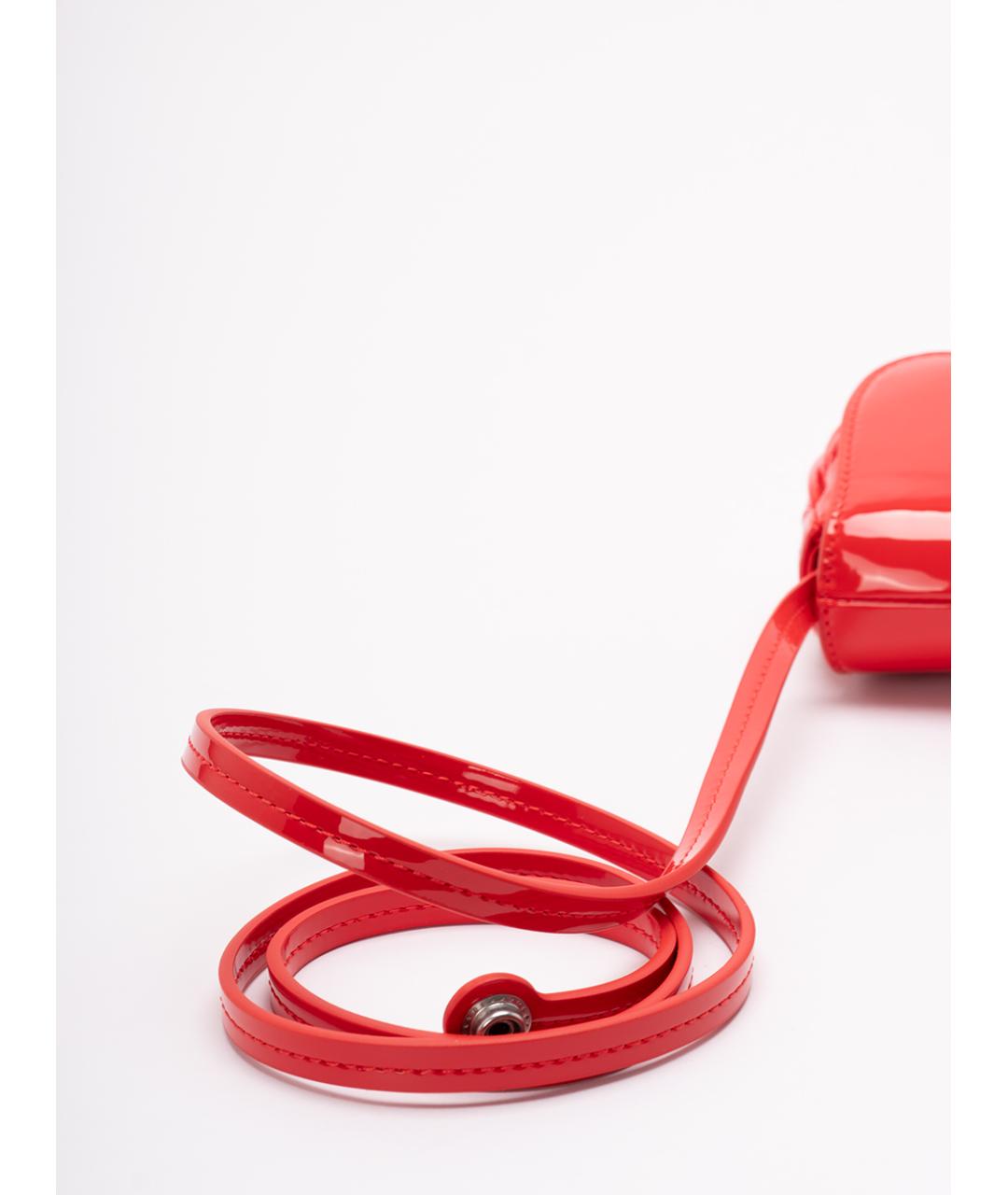 DIESEL Красная сумка через плечо из искусственной кожи, фото 4