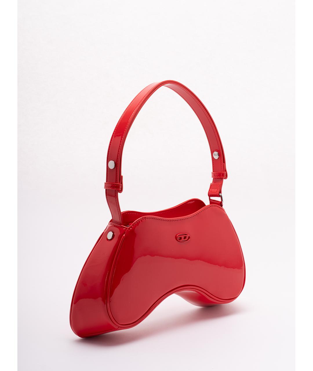 DIESEL Красная сумка через плечо из искусственной кожи, фото 3