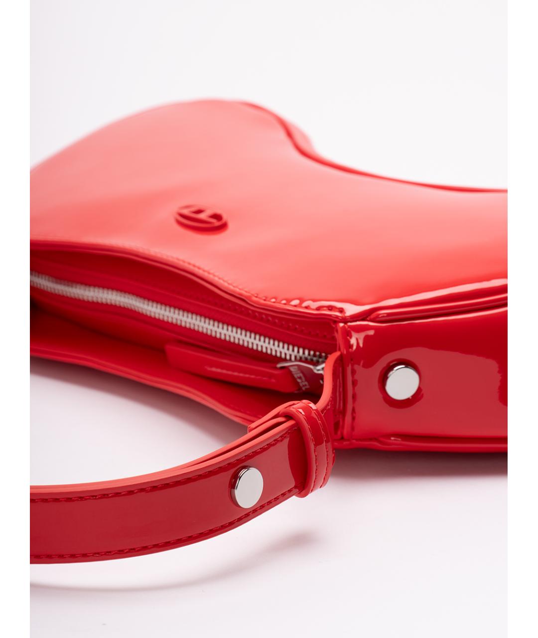 DIESEL Красная сумка через плечо из искусственной кожи, фото 4