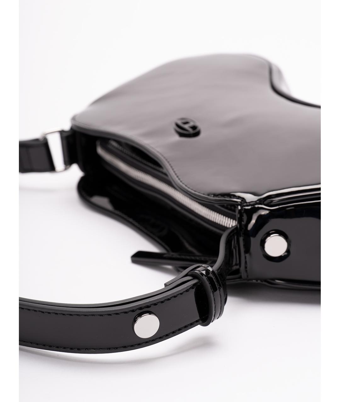 DIESEL Черная сумка через плечо из искусственной кожи, фото 4