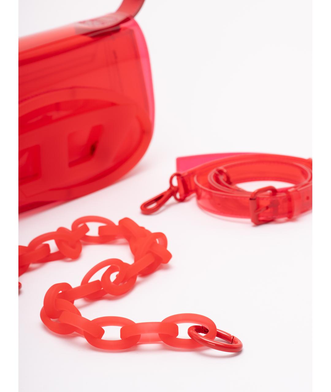 DIESEL Красная сумка через плечо, фото 4