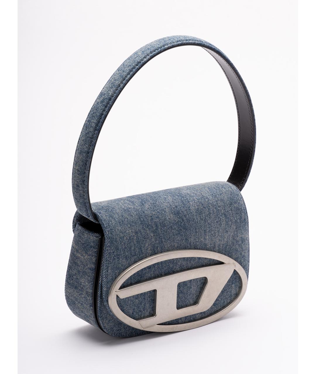 DIESEL Синяя хлопковая сумка через плечо, фото 3