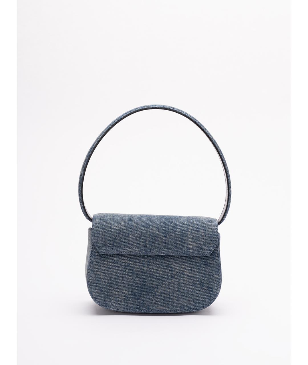 DIESEL Синяя хлопковая сумка через плечо, фото 2