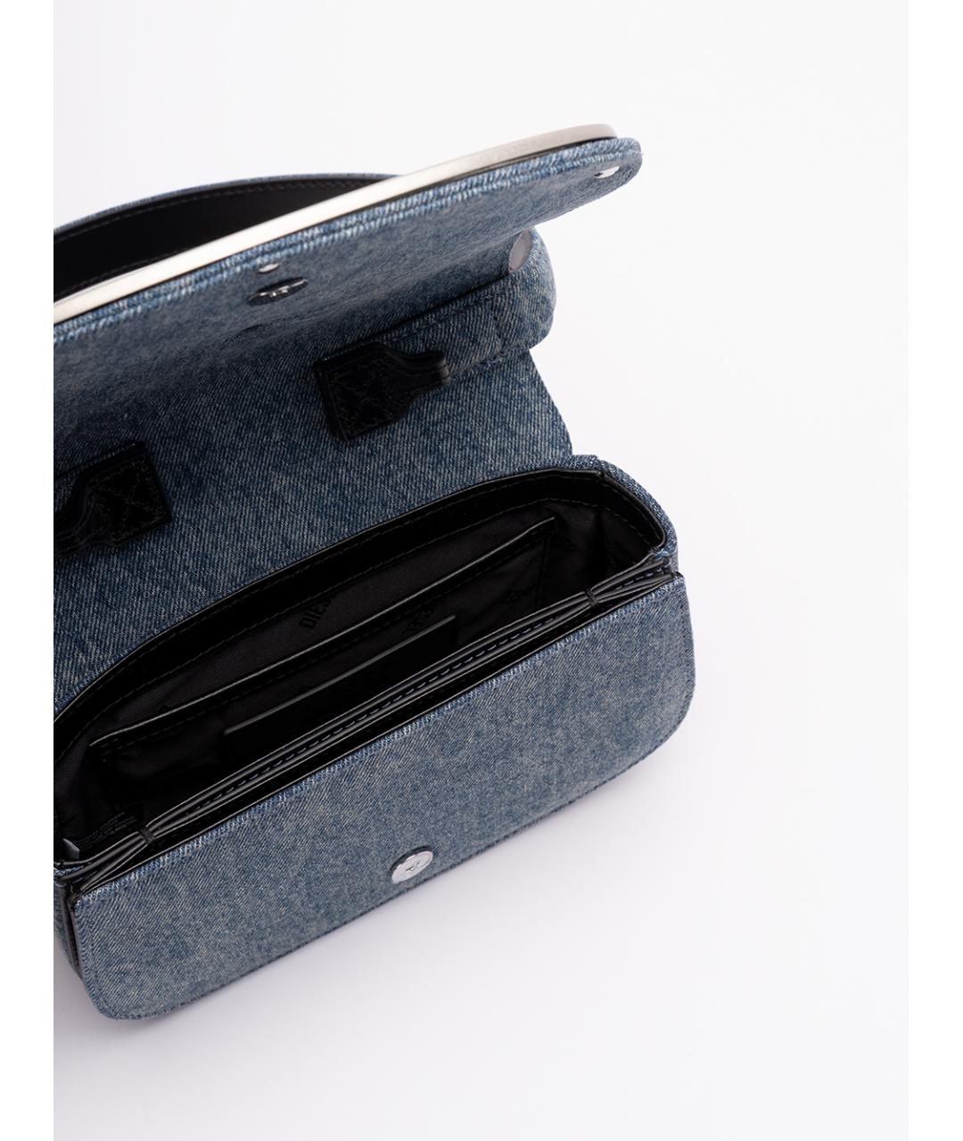 DIESEL Синяя хлопковая сумка через плечо, фото 5