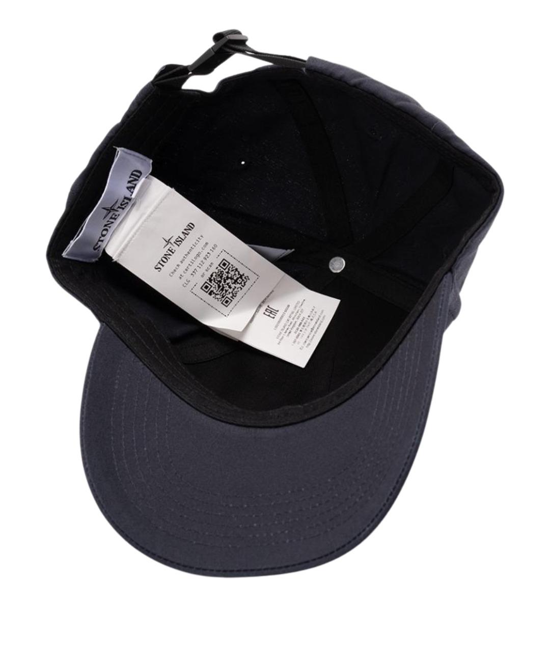 STONE ISLAND Синяя хлопковая кепка/бейсболка, фото 3