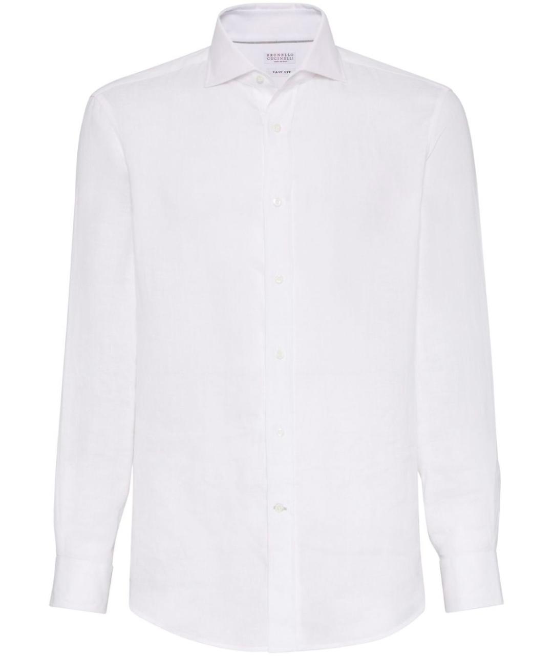 BRUNELLO CUCINELLI Белая льняная кэжуал рубашка, фото 1
