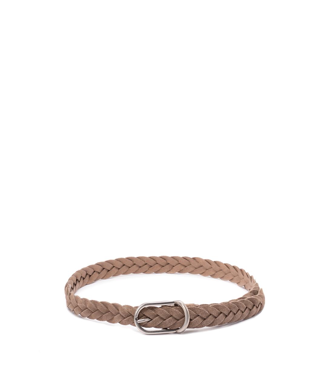 BRUNELLO CUCINELLI Бежевый замшевый ремень, фото 1