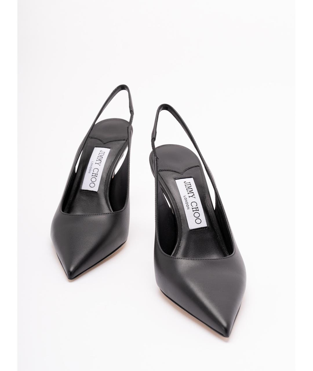 JIMMY CHOO Черные кожаные туфли, фото 4