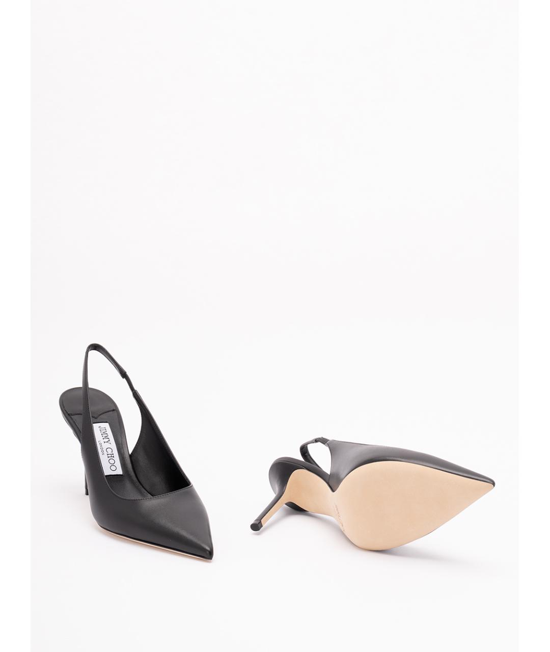 JIMMY CHOO Черные кожаные туфли, фото 3