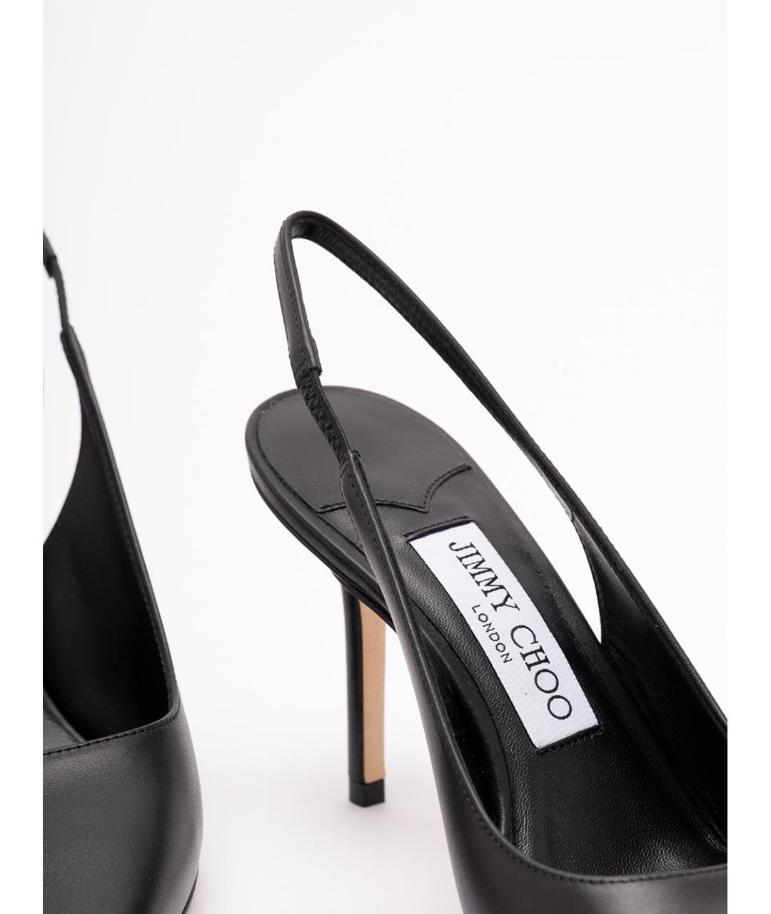 JIMMY CHOO Черные кожаные туфли, фото 5