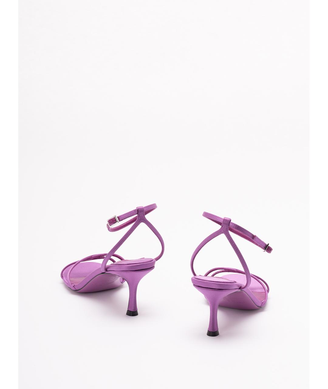 JIMMY CHOO Фиолетовые текстильные босоножки, фото 3