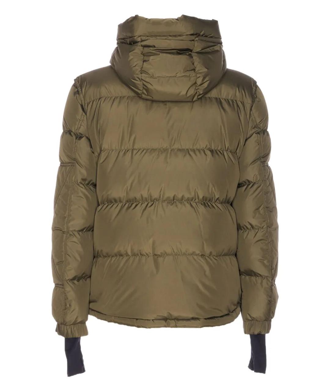 MONCLER GRENOBLE Зеленый полиамидовый пуховик, фото 4