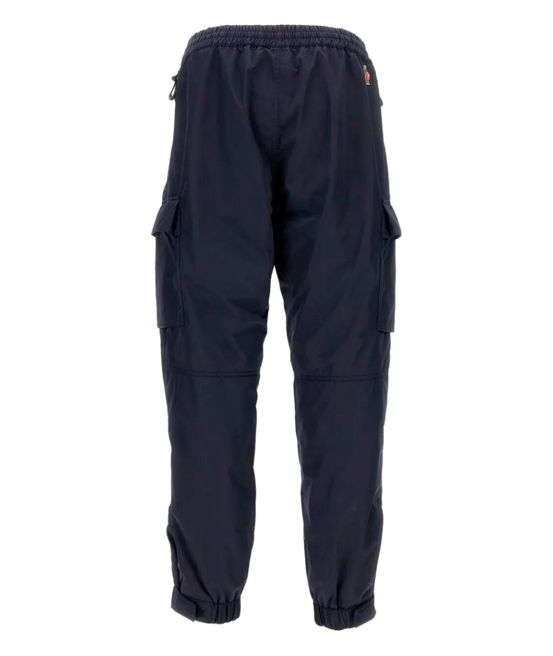 MONCLER GRENOBLE Синие полиэстеровые повседневные брюки, фото 3