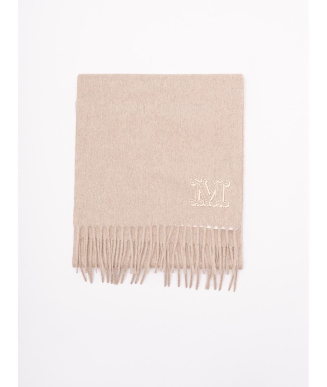 MAX MARA Бежевый кашемировый шарф, фото 1