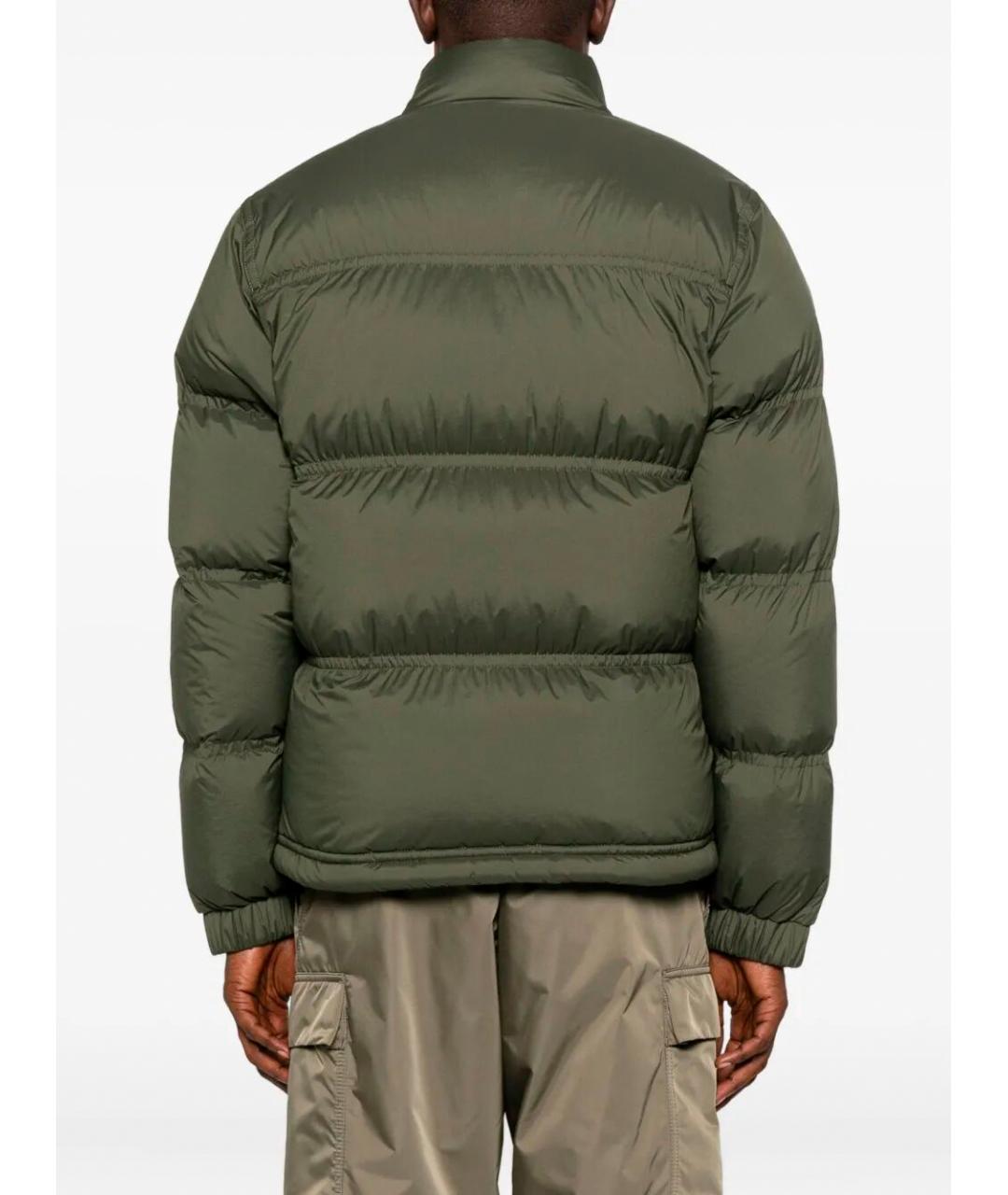 MONCLER GRENOBLE Зеленый полиамидовый пуховик, фото 4