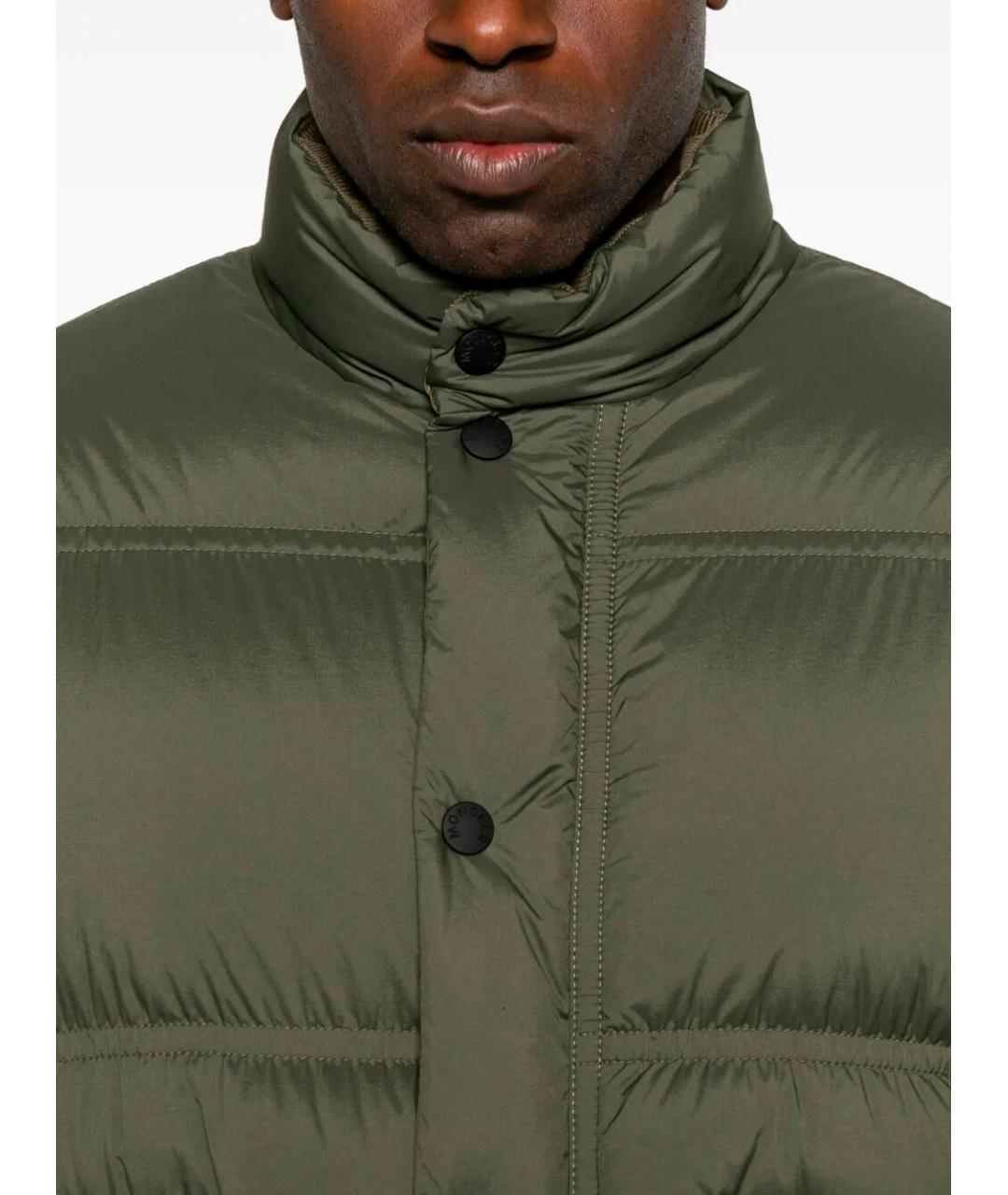 MONCLER GRENOBLE Зеленый полиамидовый пуховик, фото 3