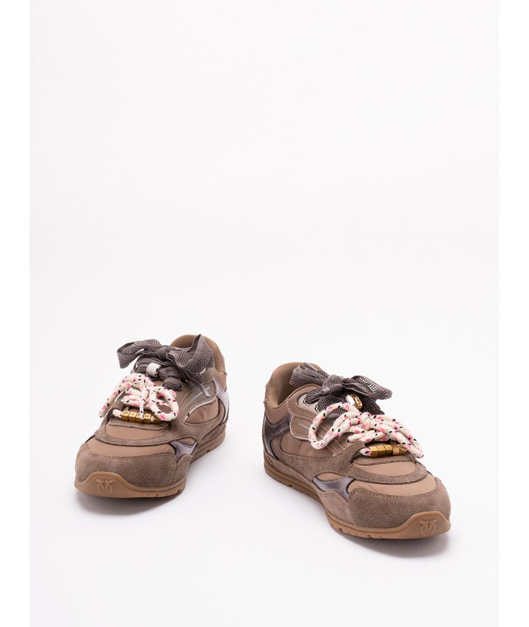 PINKO Коричневые замшевые кроссовки, фото 2