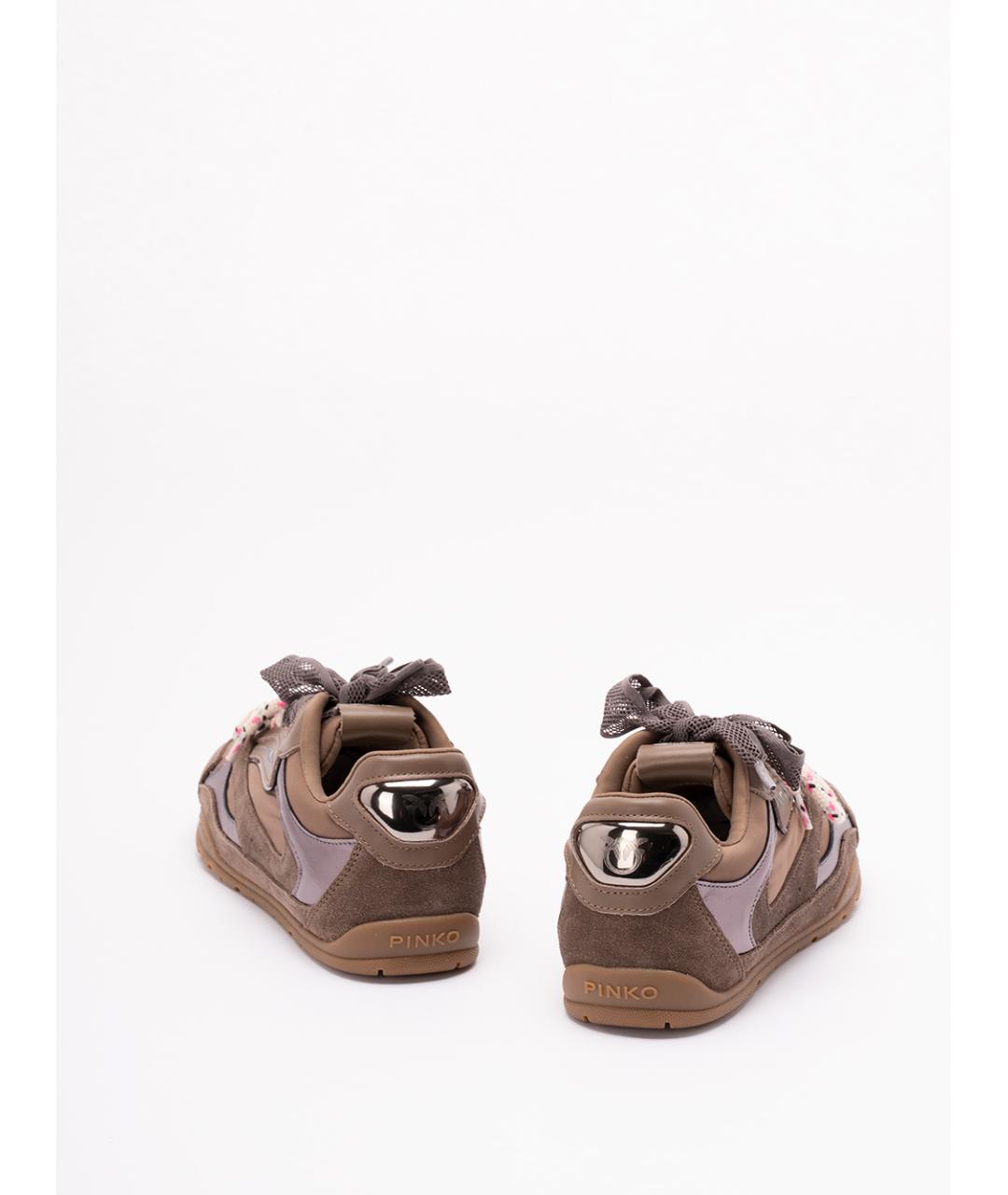 PINKO Коричневые замшевые кроссовки, фото 3