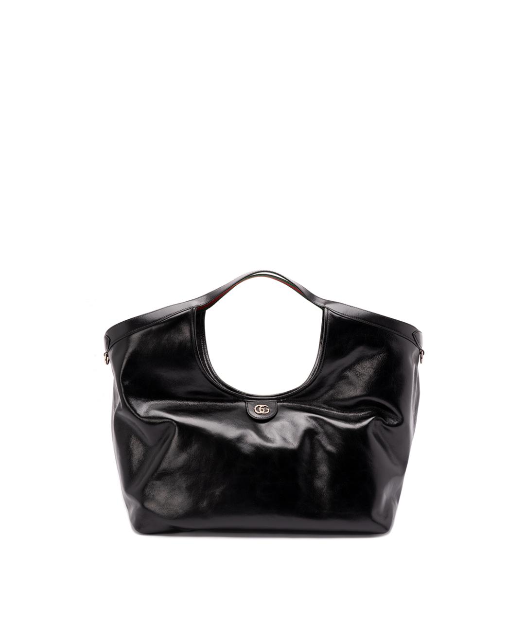 GUCCI Черная кожаная сумка тоут, фото 1