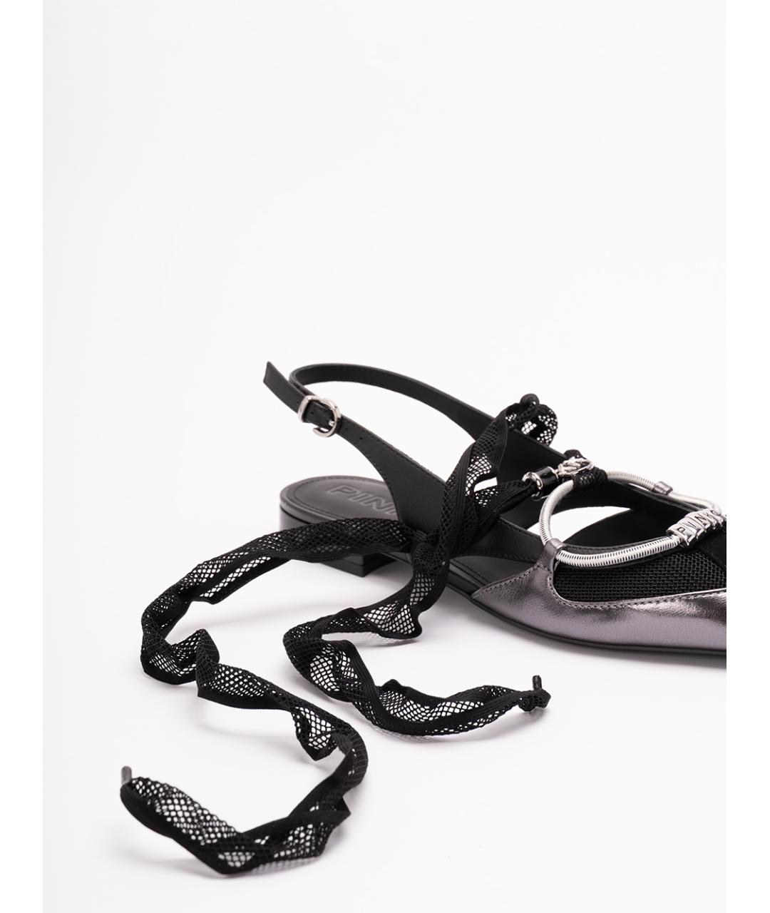 PINKO Черные кожаные туфли, фото 5