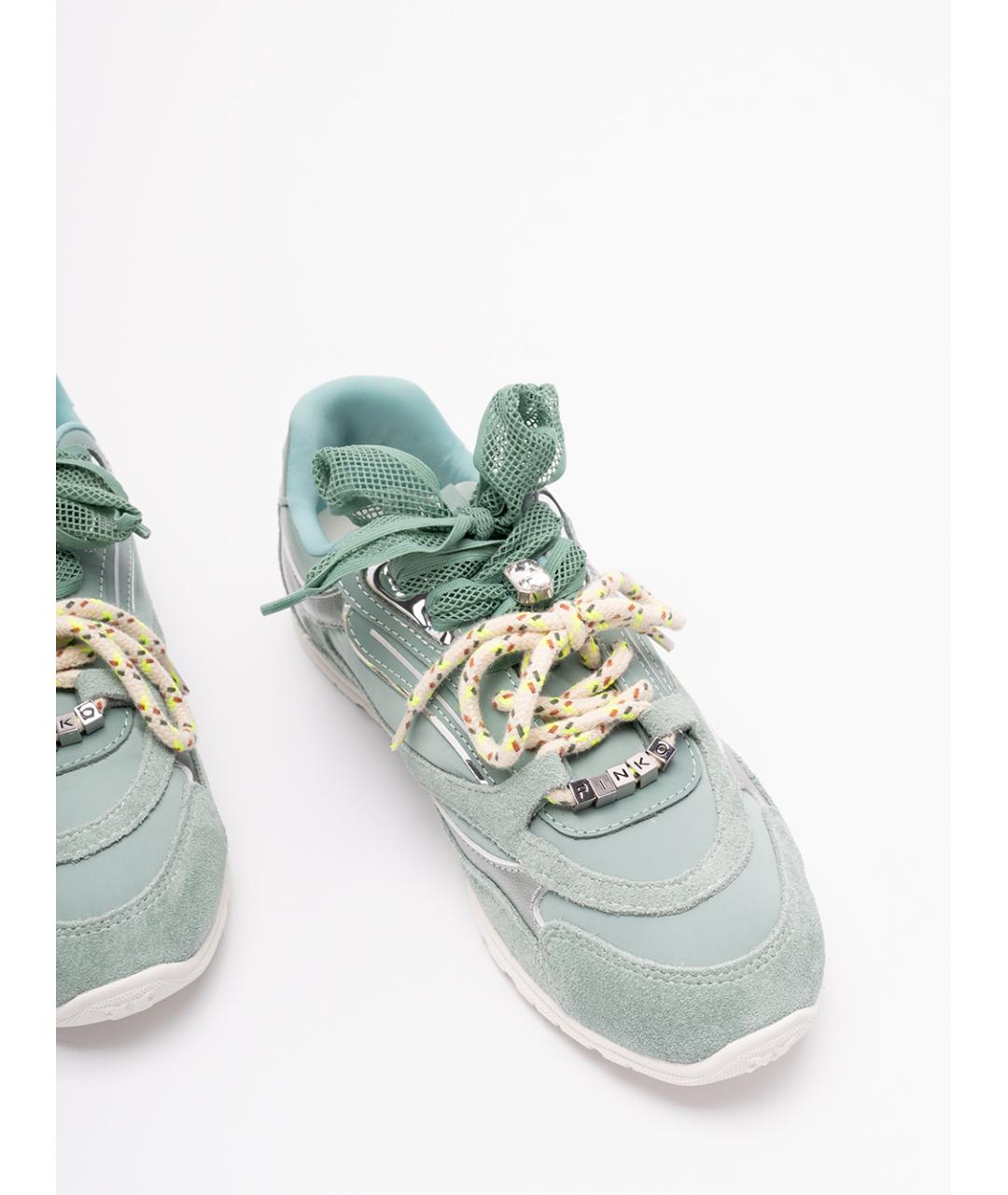 PINKO Зеленые замшевые кроссовки, фото 5