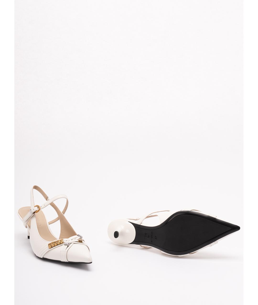 PINKO Белые кожаные туфли, фото 4