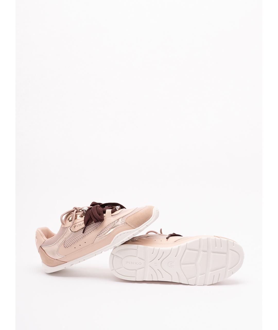 PINKO Розовые замшевые кроссовки, фото 4
