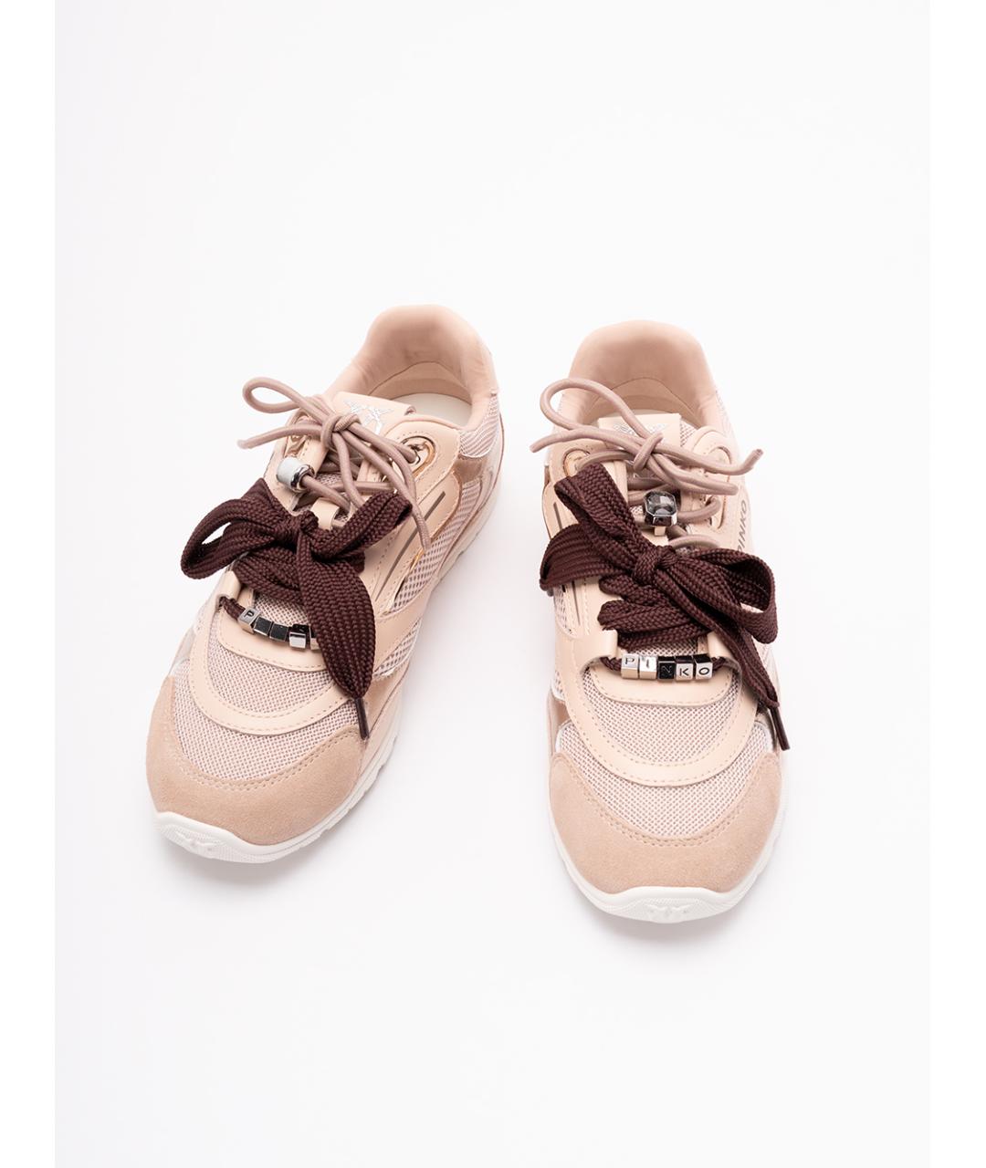 PINKO Розовые замшевые кроссовки, фото 5