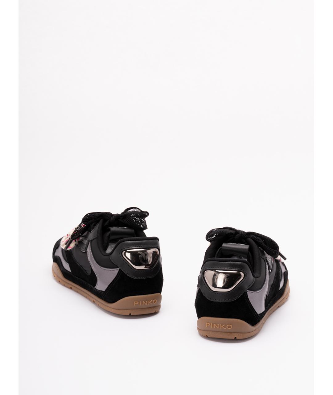 PINKO Черные кожаные кроссовки, фото 3