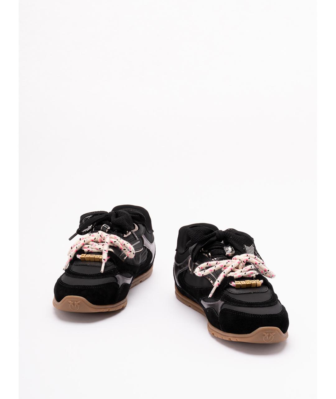 PINKO Черные кожаные кроссовки, фото 2