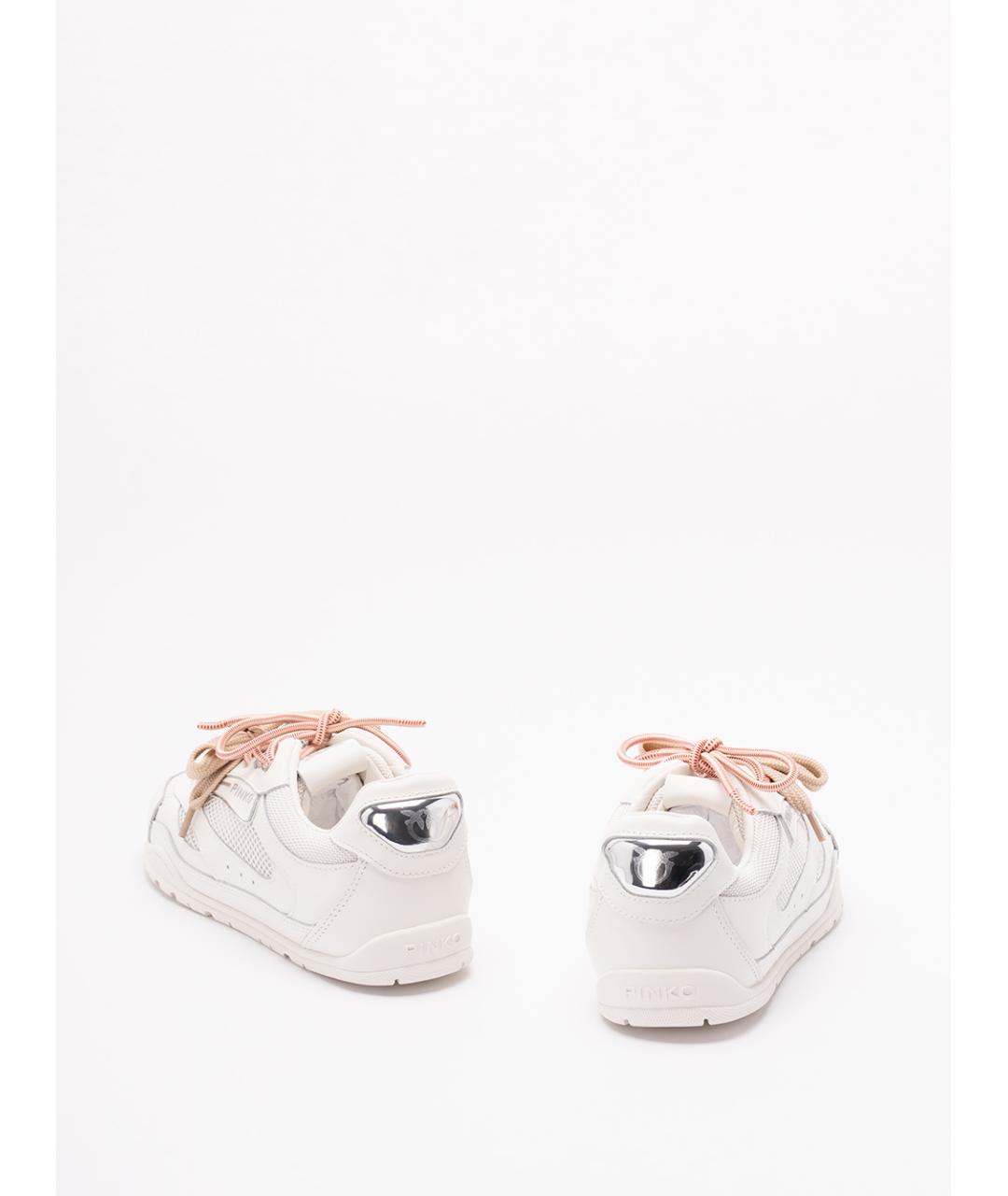 PINKO Бежевые кожаные кроссовки, фото 3