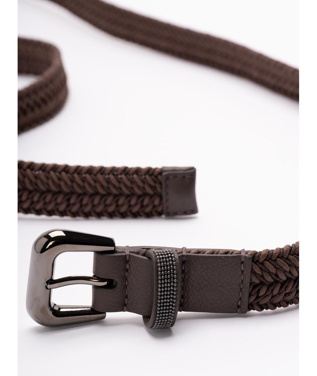 BRUNELLO CUCINELLI Коричневый ремень, фото 2