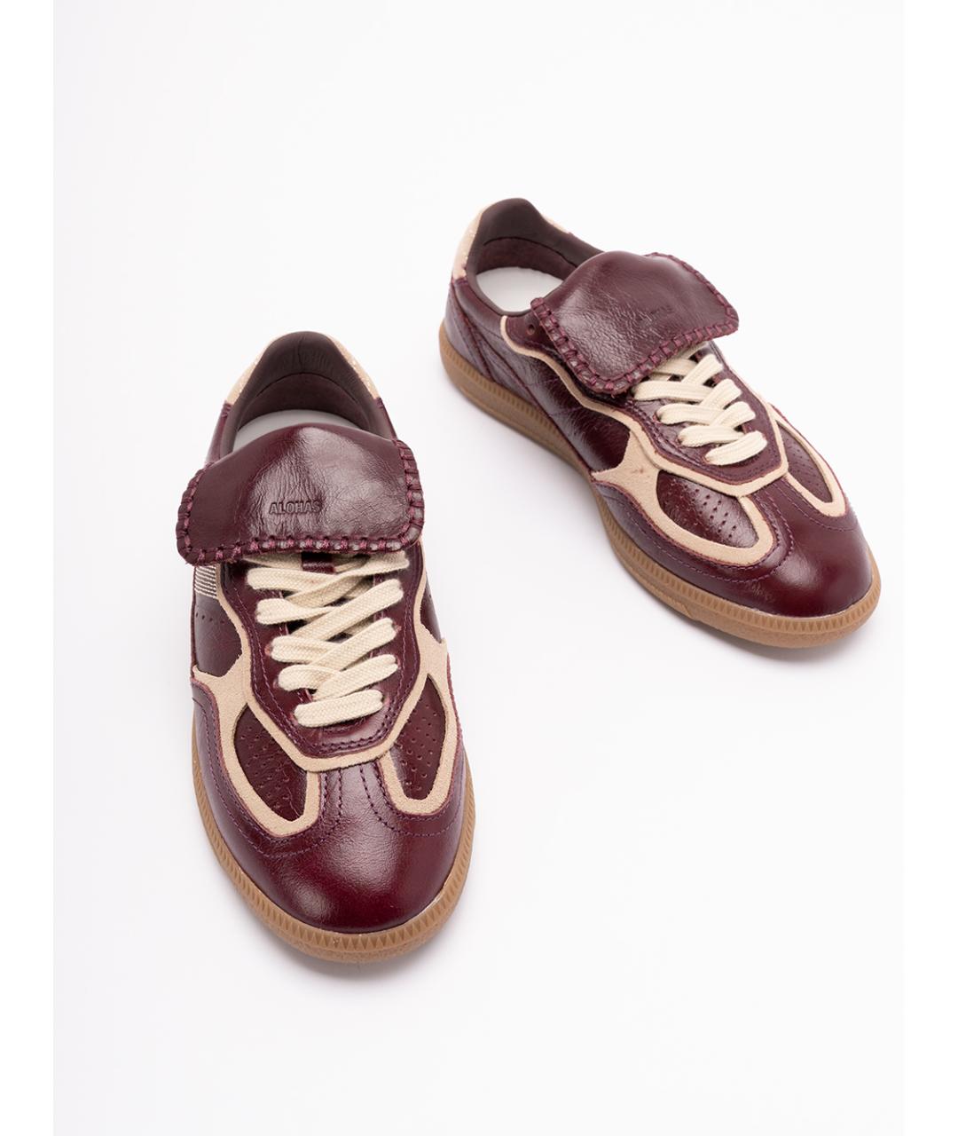 ALOHAS Бордовые кожаные кеды, фото 5