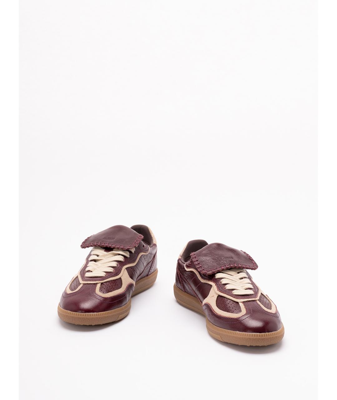 ALOHAS Бордовые кожаные кеды, фото 2