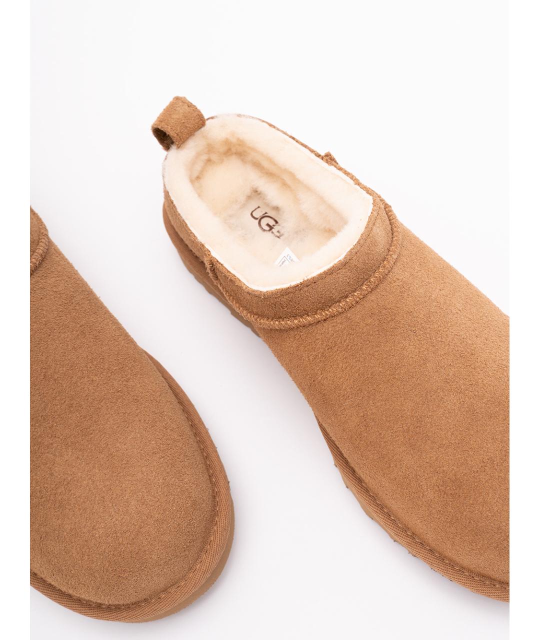 UGG AUSTRALIA Коричневые кожаные ботинки, фото 5