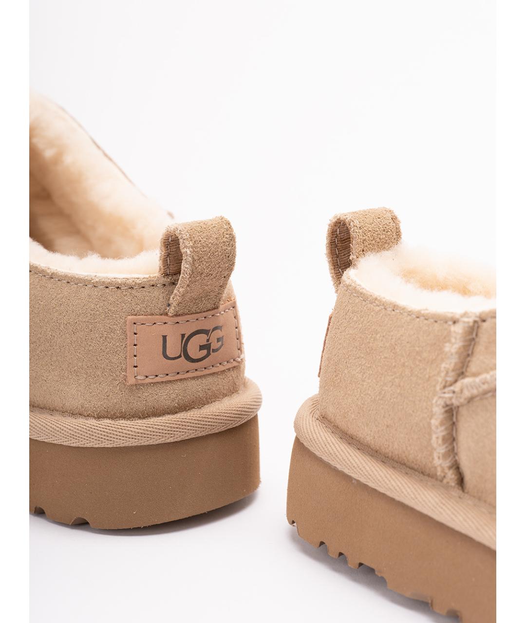 UGG Бежевые нубуковые ботинки, фото 5